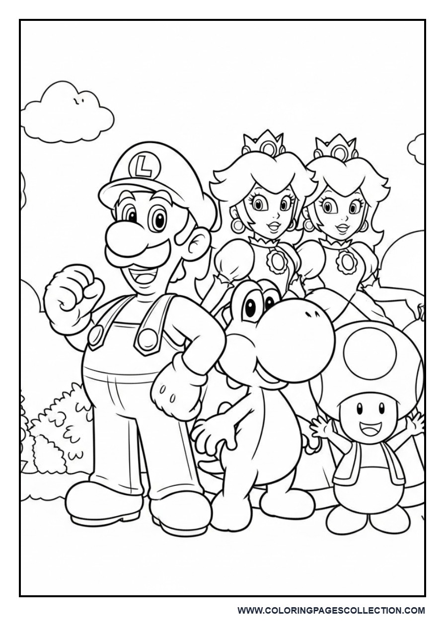 Mario and Friends Group Picture