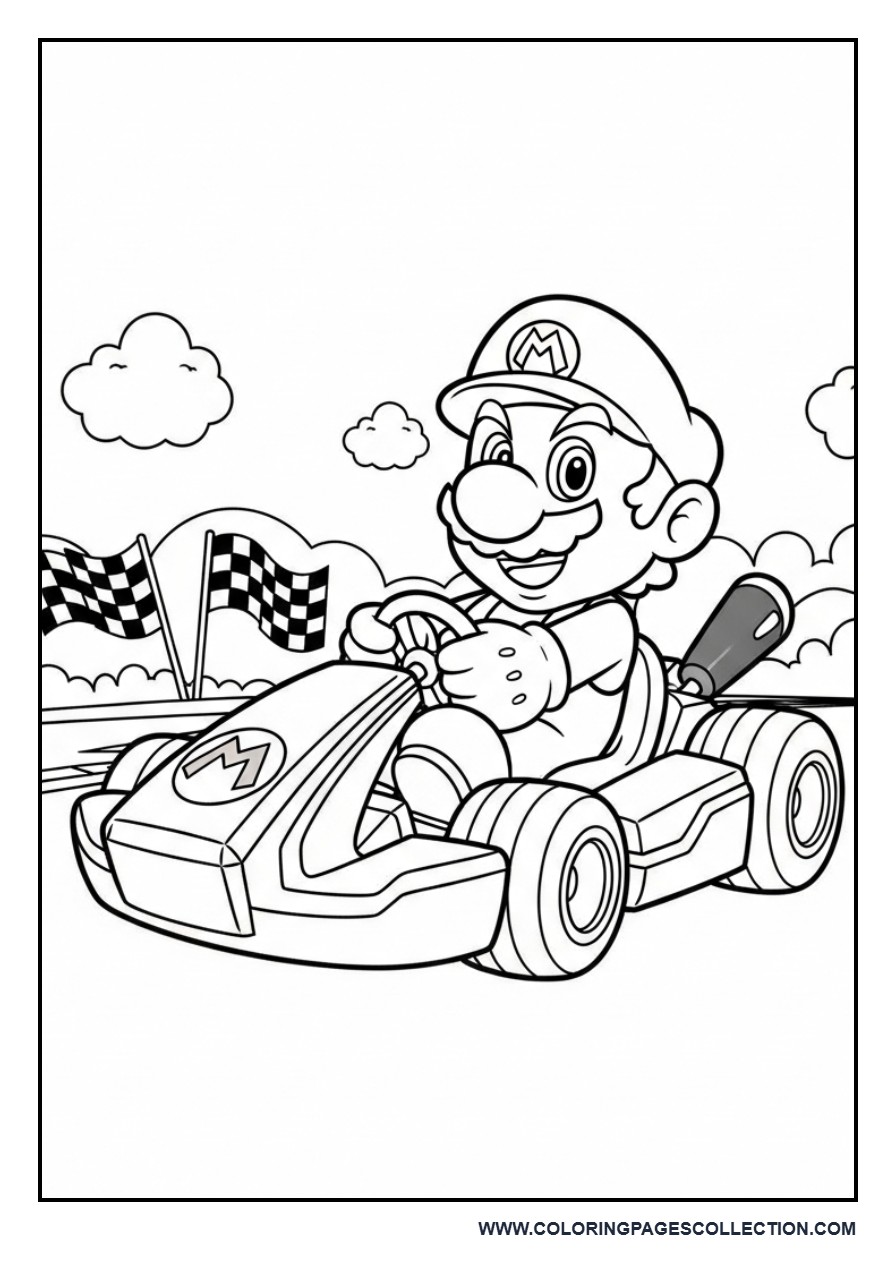Mario Driving a Kart