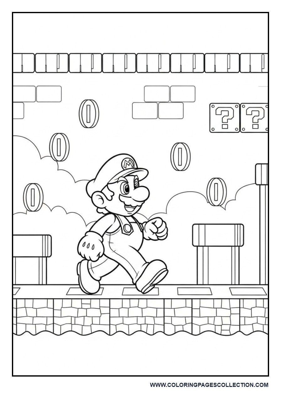 Mario Exploring Underground Level