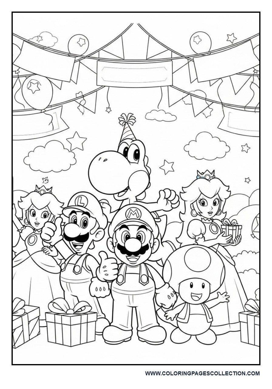 Mario Holiday Celebration Party