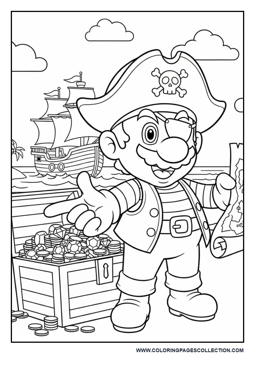 Pirate Mario Treasure Adventure