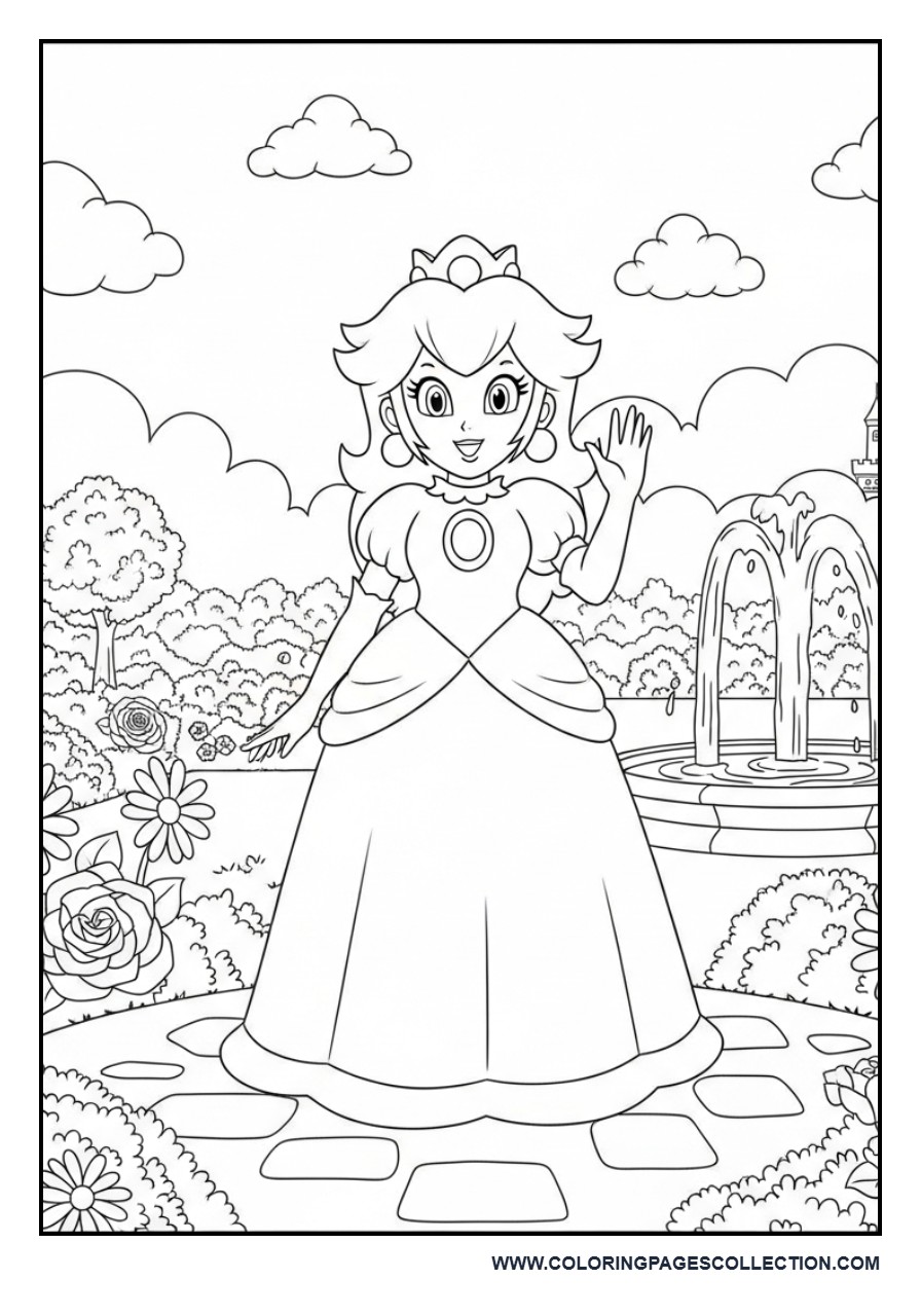 Princess Peach in Castle Garden