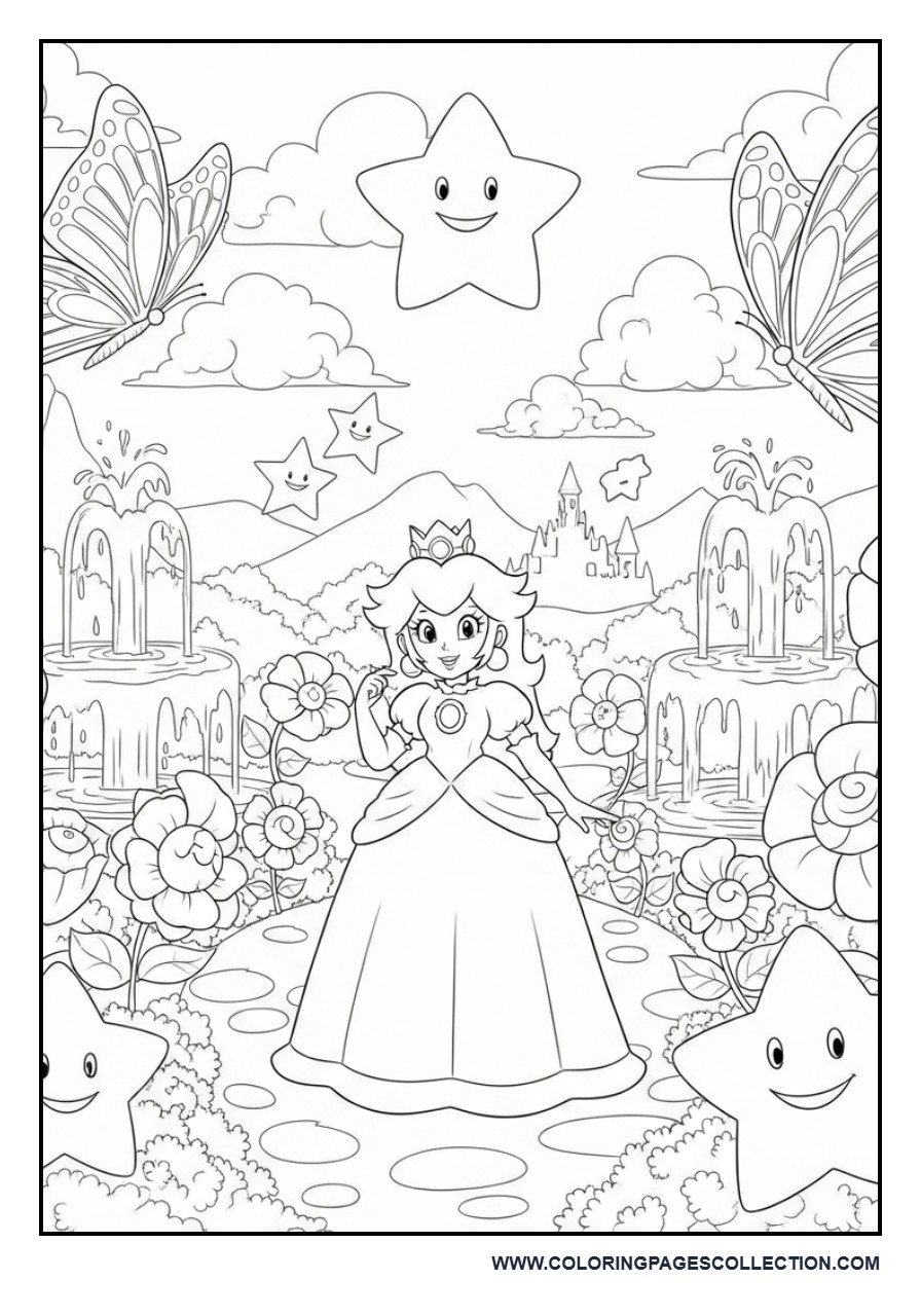 Princess Peach in Magical Star Garden