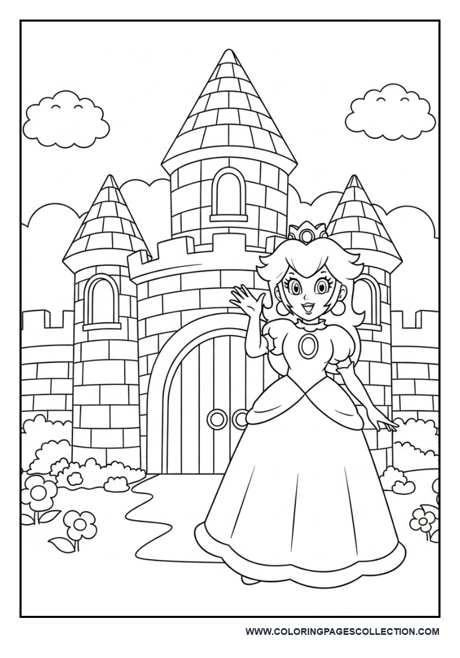 Princess Peach Outside Castle