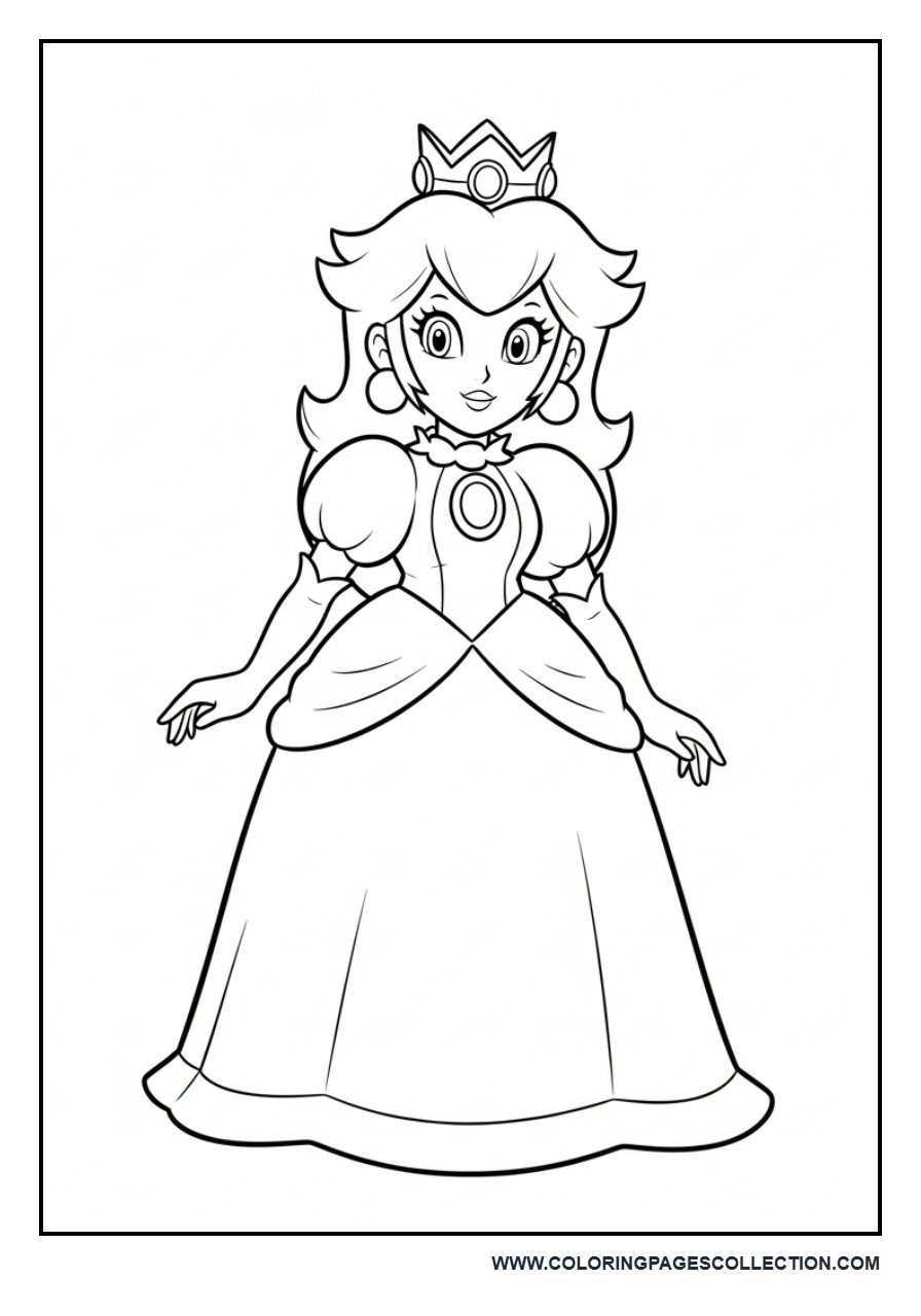 Princess Peach Smiling
