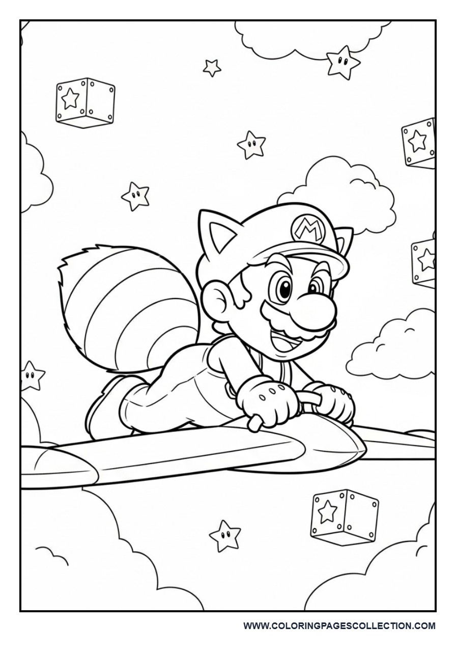 Tanooki Mario Flying