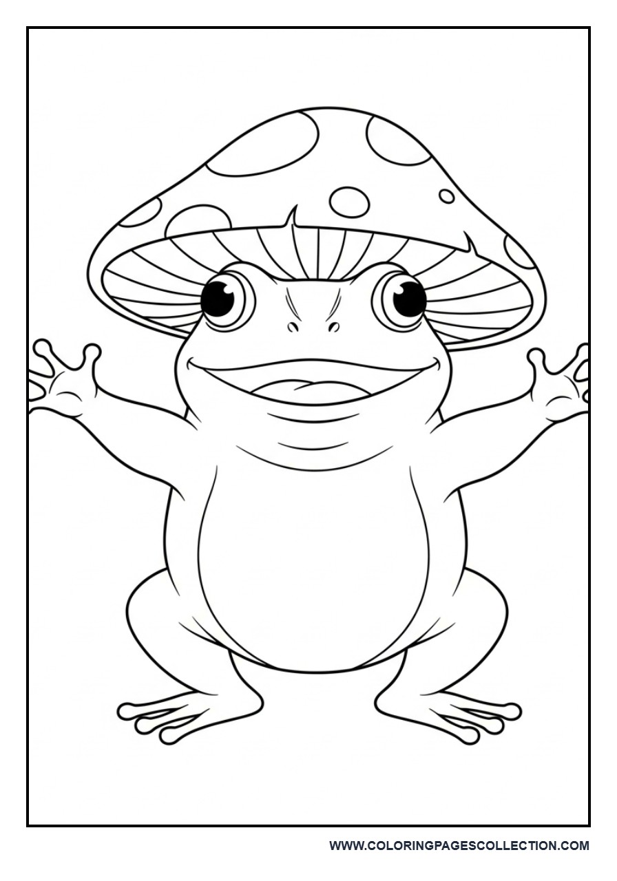Toad Standing Cheerfully