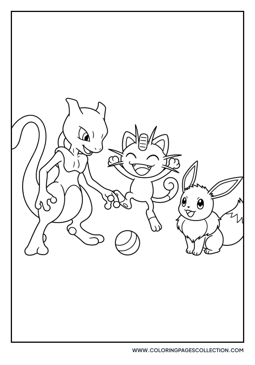 Meowth and Eevee