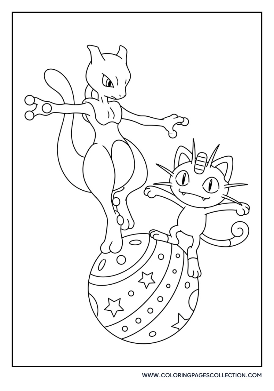 Meowth Balancing on Ball