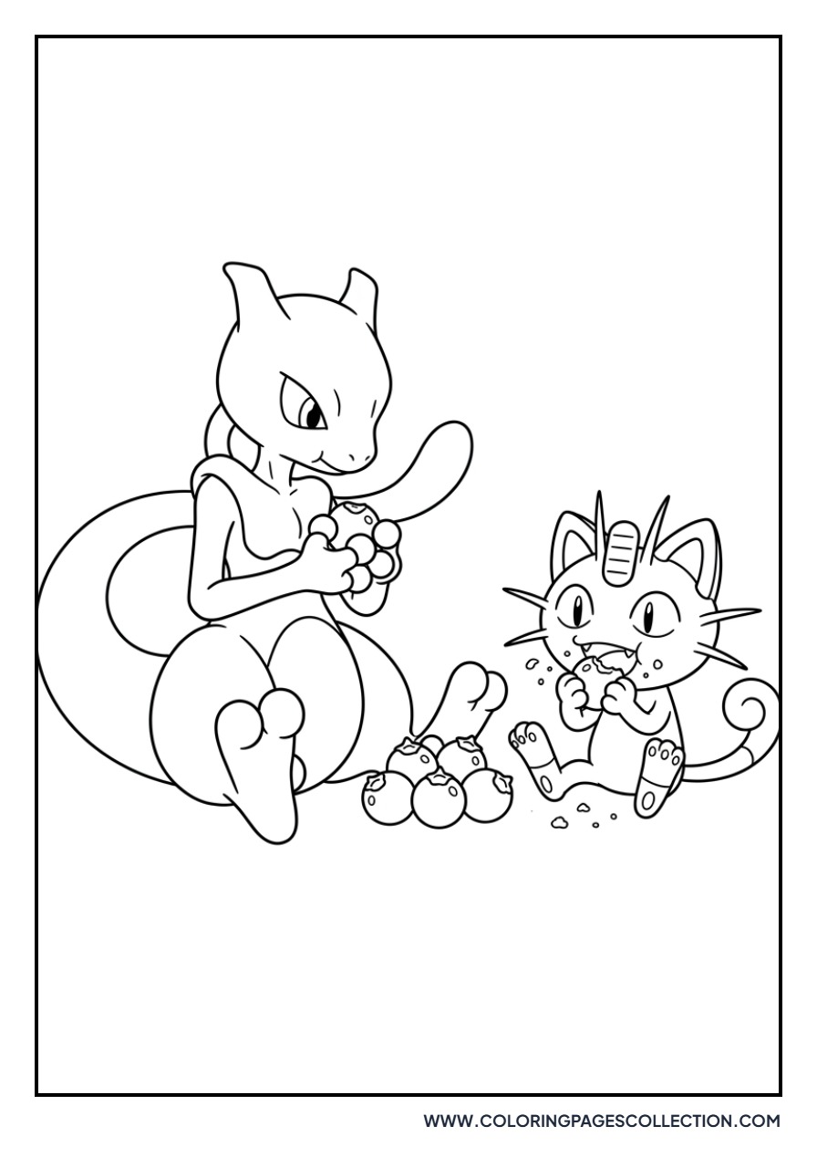 Meowth Eating Berries