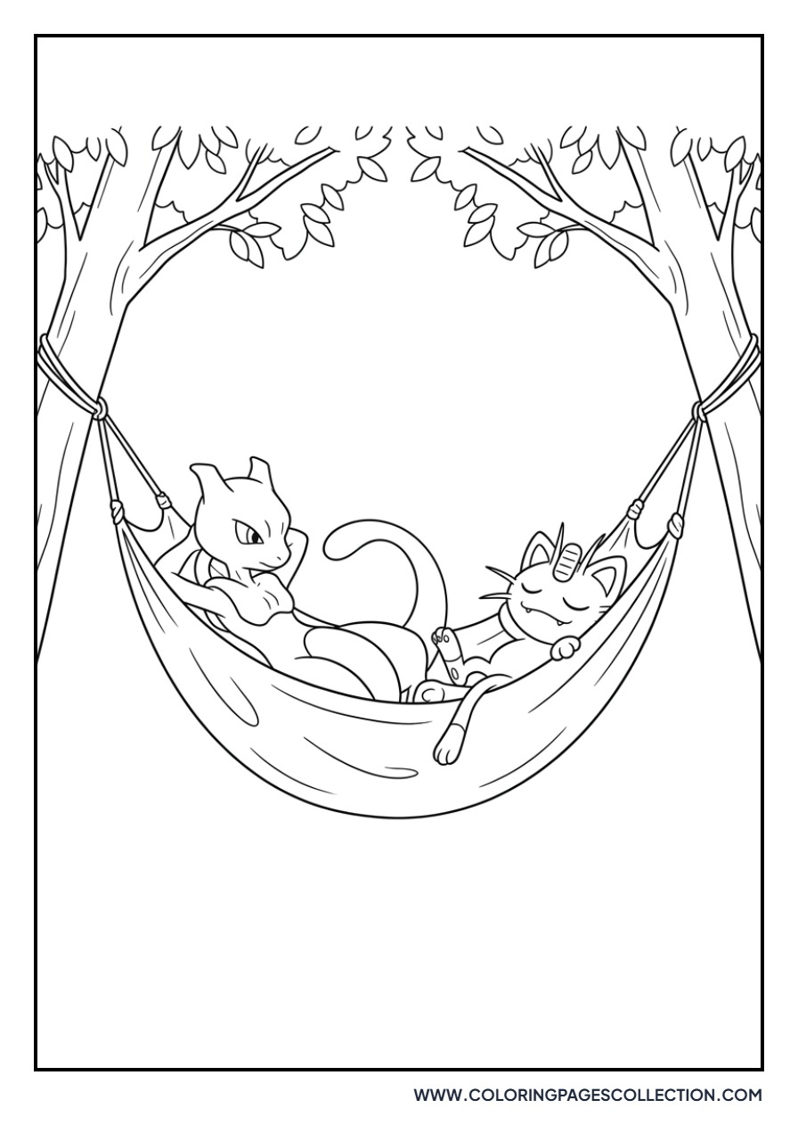 Meowth in a Hammock