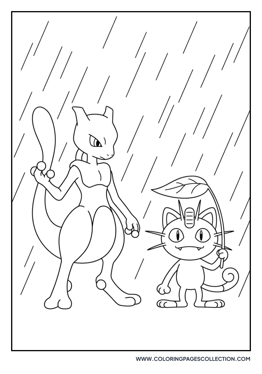 Meowth in the Rain