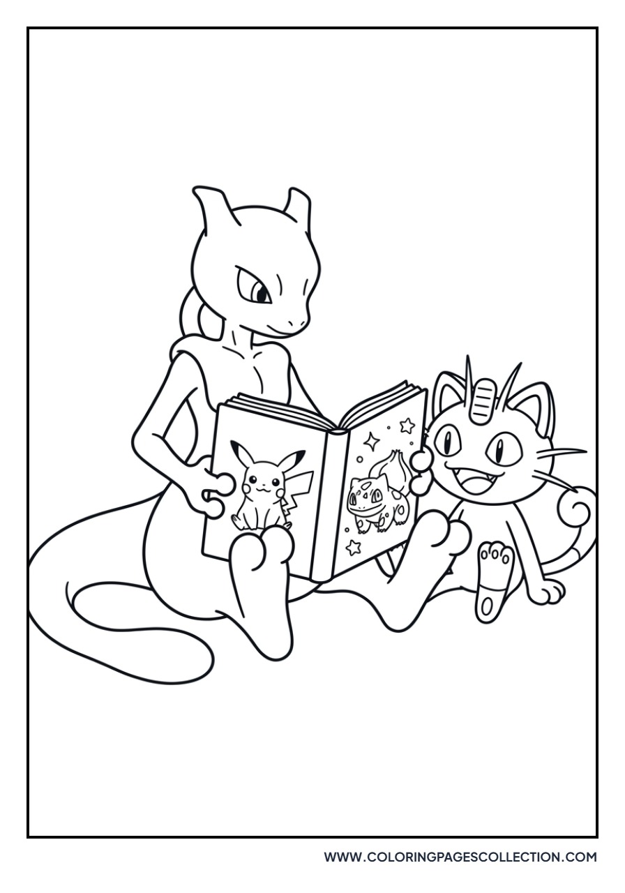 Meowth Reading a Book