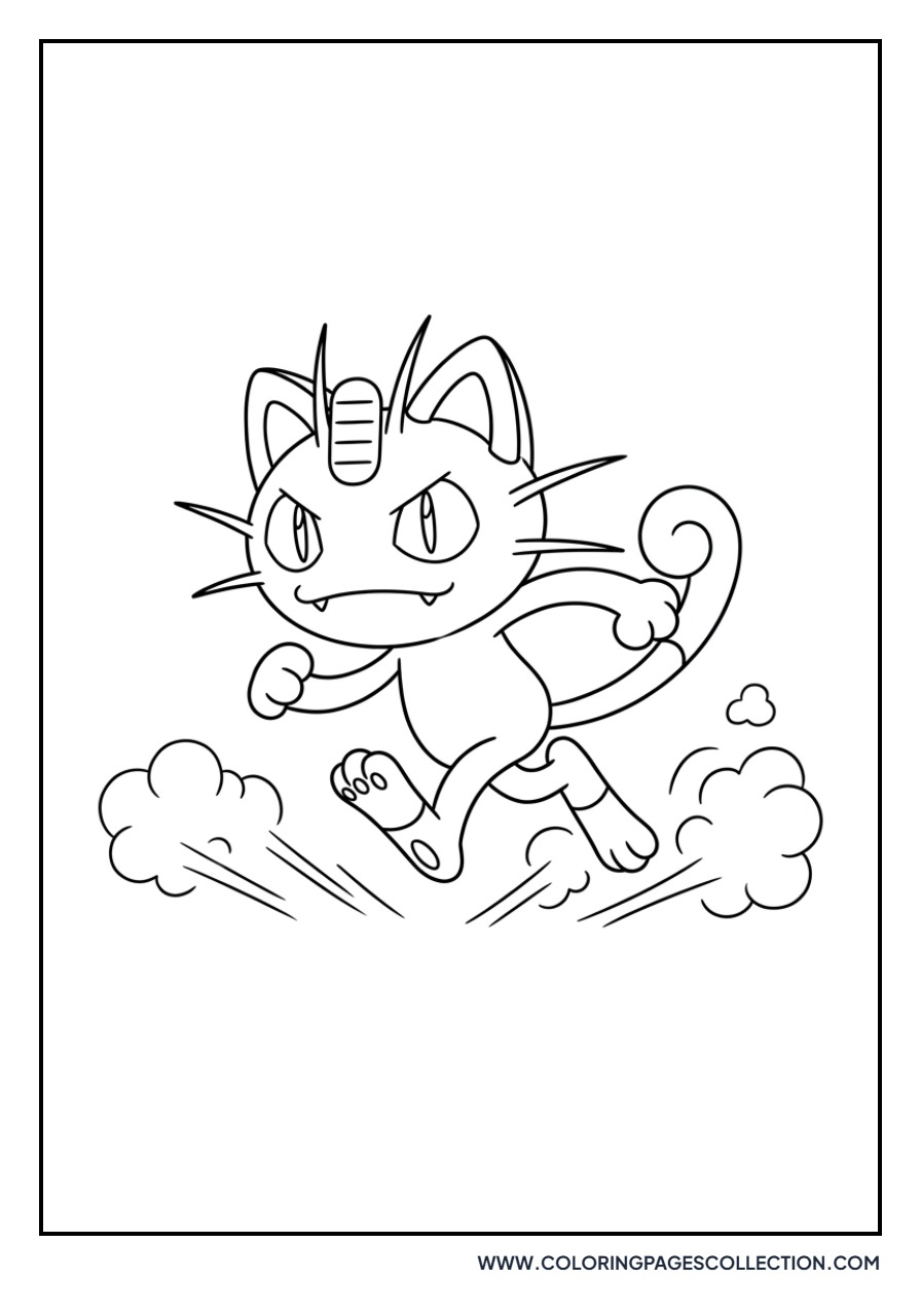 Meowth Running Fast