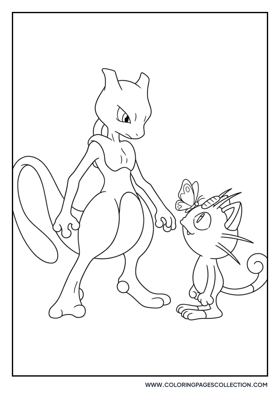 Meowth with a Butterfly