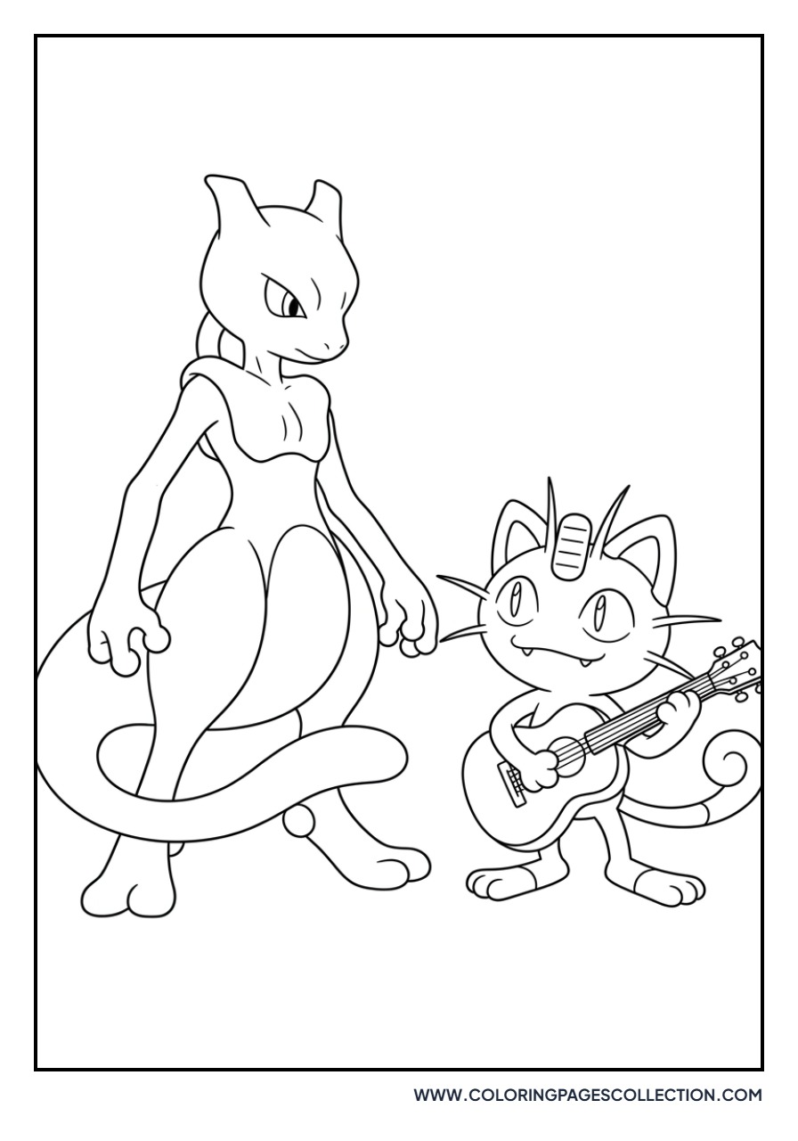 Meowth with a Guitar