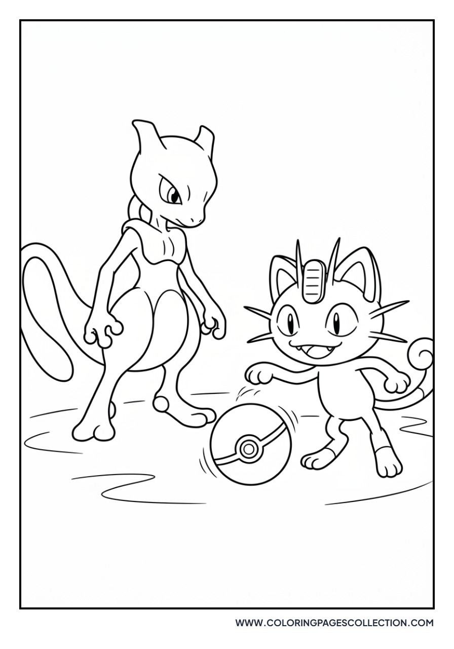 Meowth with a Pokéball