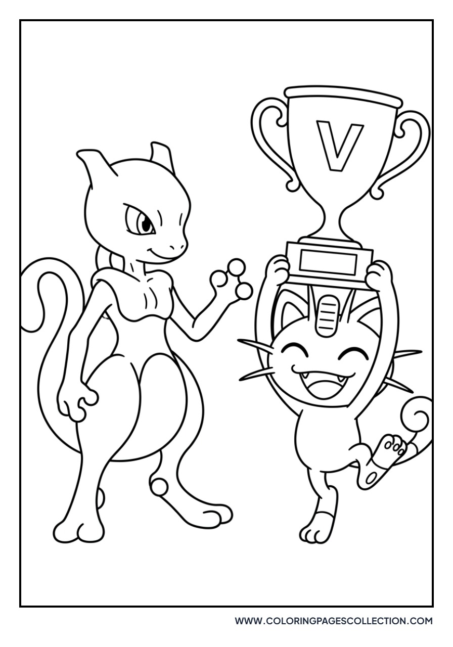 Meowth with a Trophy