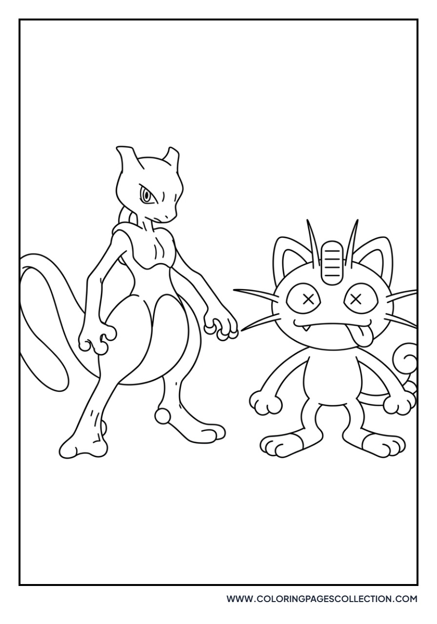 Meowth with its Tongue Out