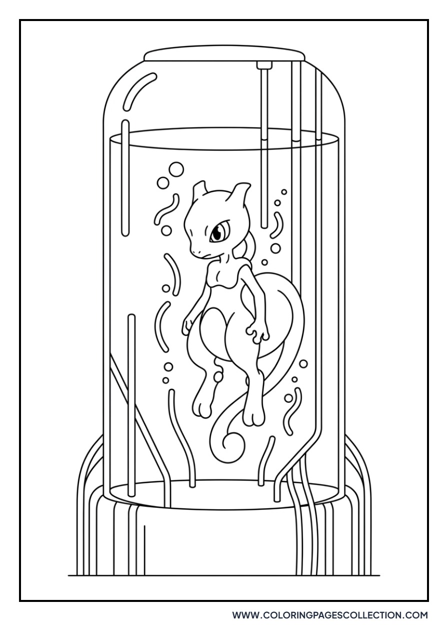 Baby Mewtwo in Tube