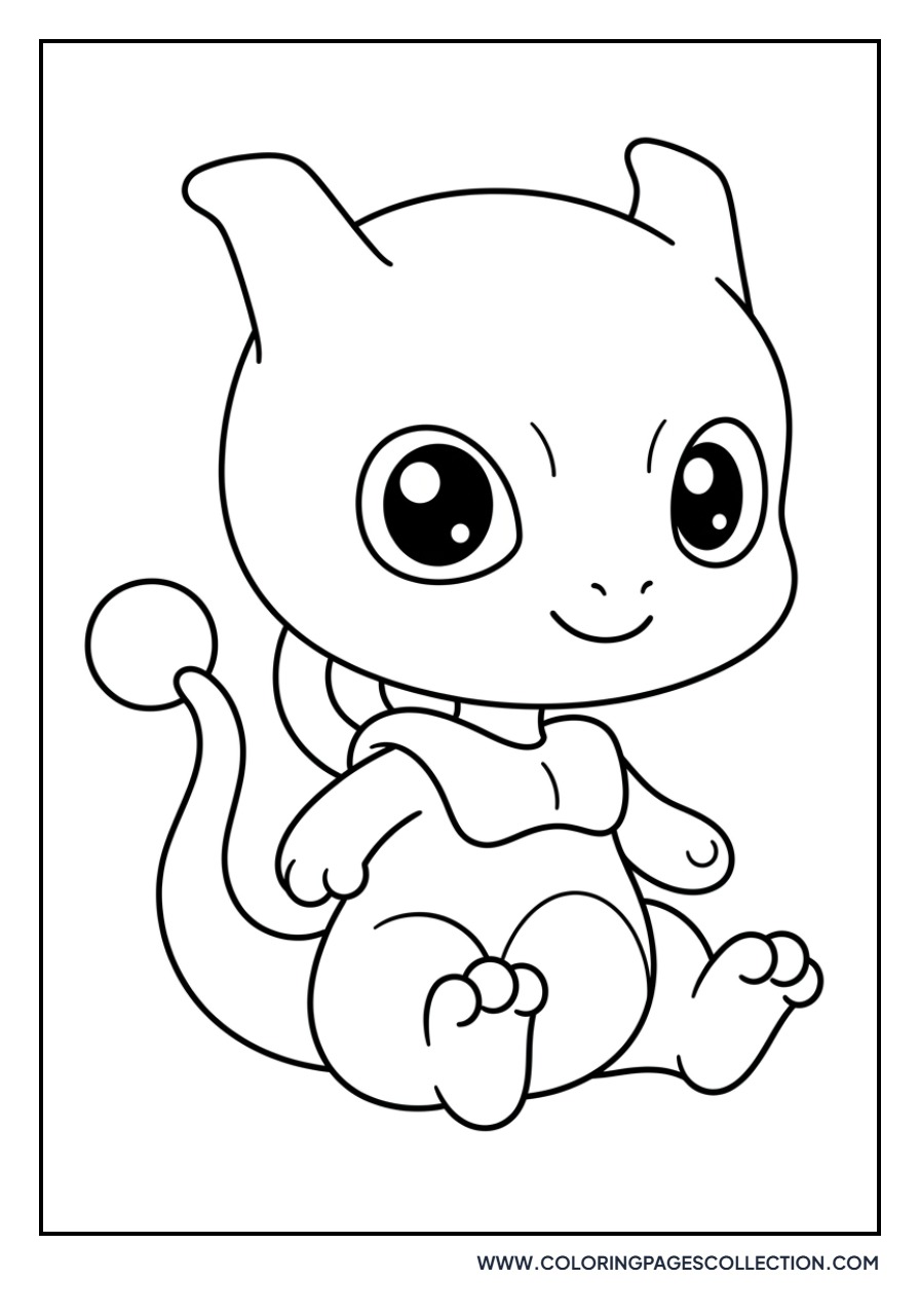Chibi Mewtwo Smiling