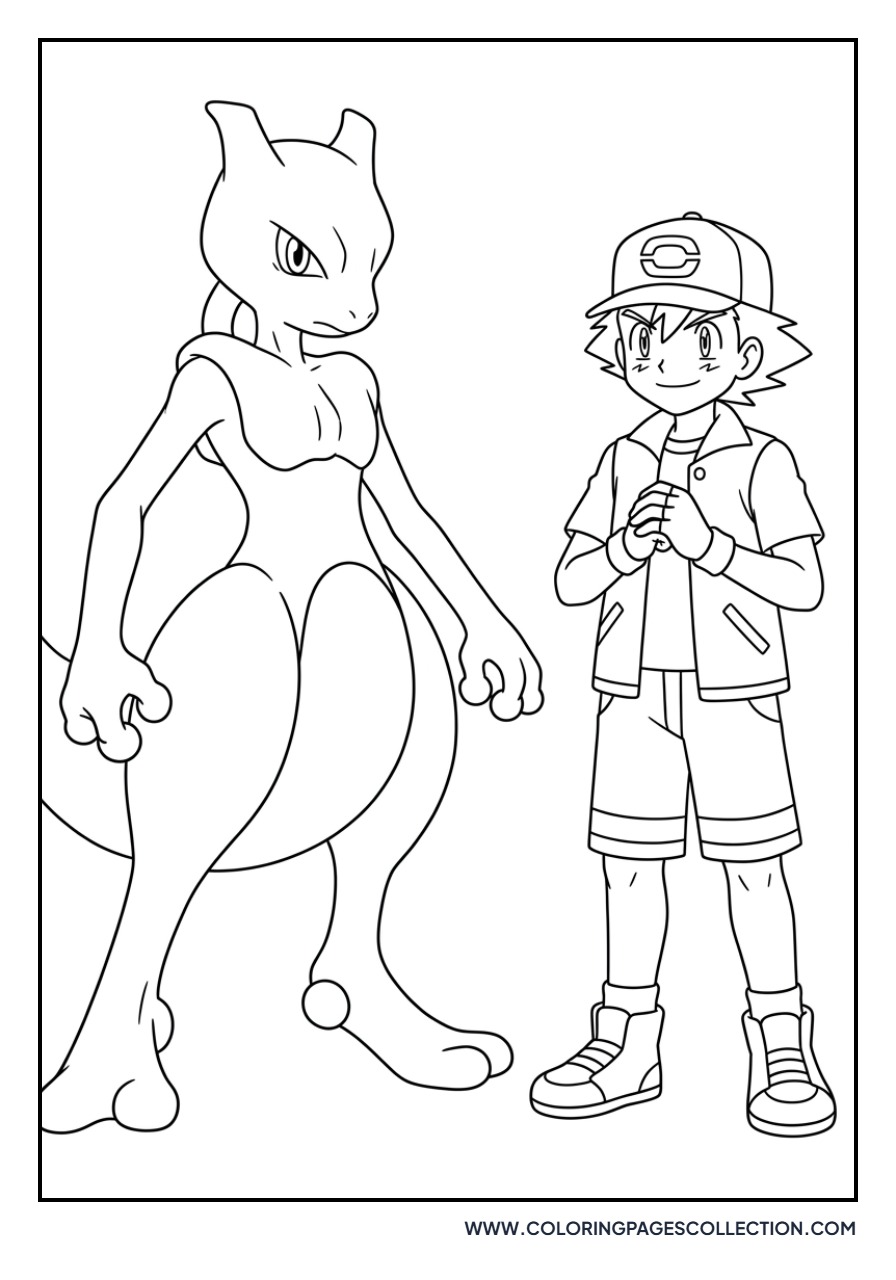 Mewtwo and Ash