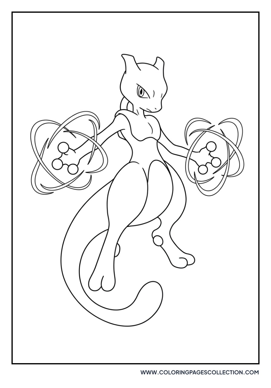 Mewtwo Floating in Air