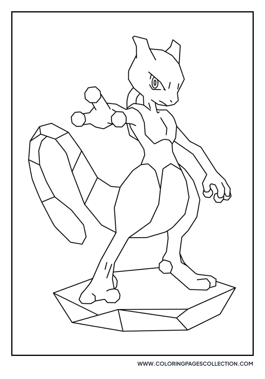 Mewtwo Geometric Art