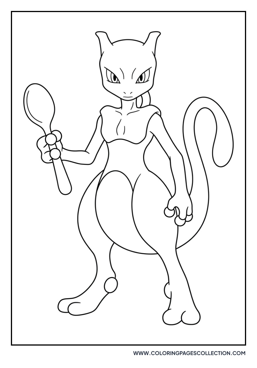 Mewtwo Holding a Spoon