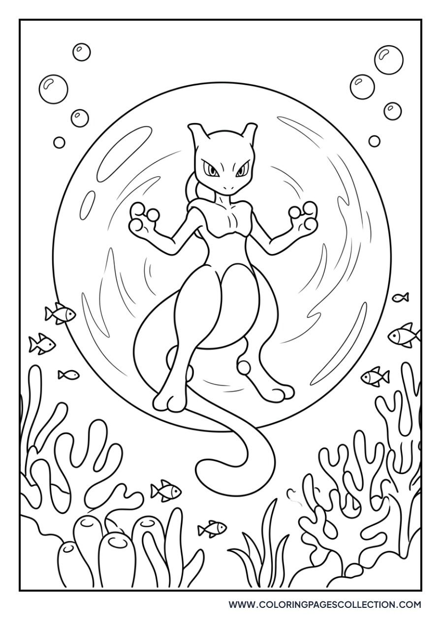 Mewtwo Underwater