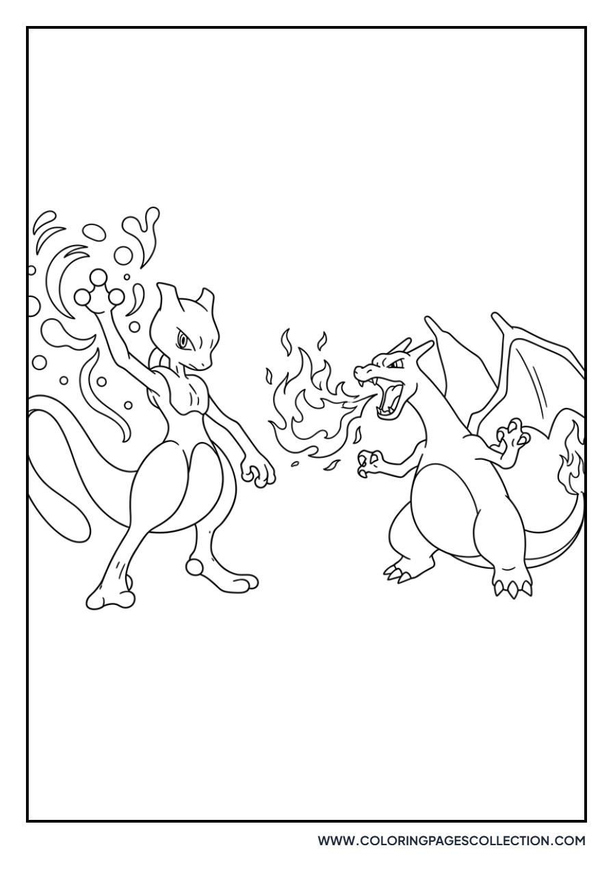 Mewtwo with Charizard
