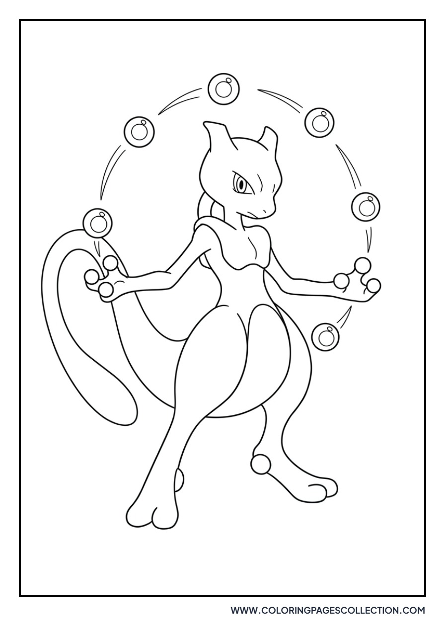 Mewtwo with Psychic Orbs