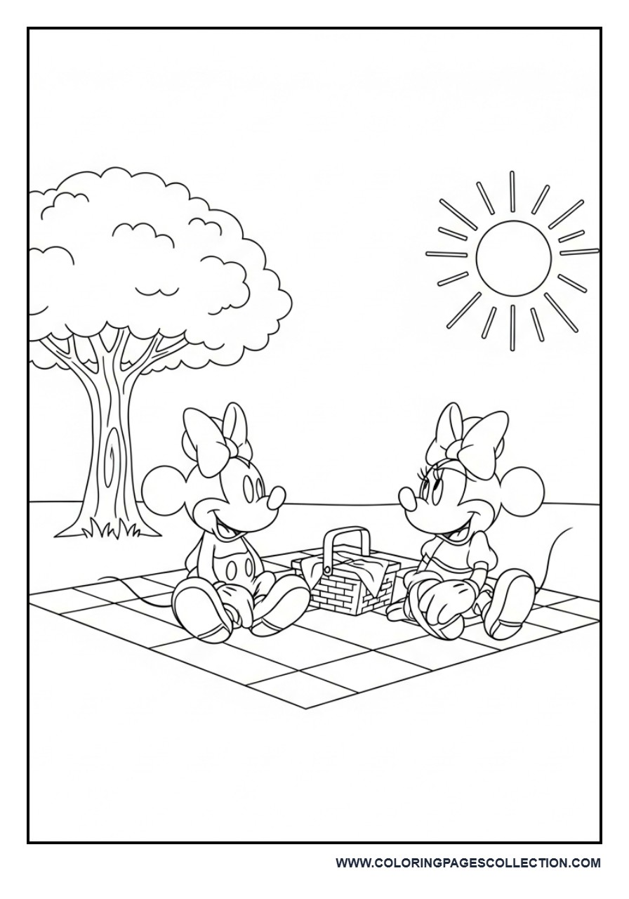 Mickey and Minnie at Picnic