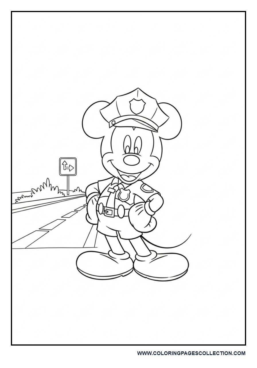 Mickey as a Police Officer
