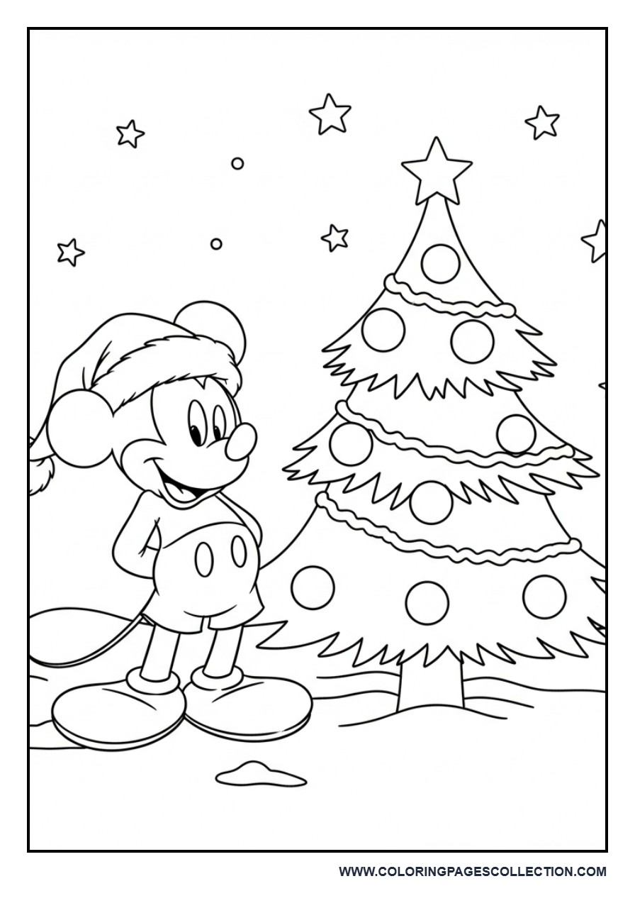 Mickey Christmas Scene