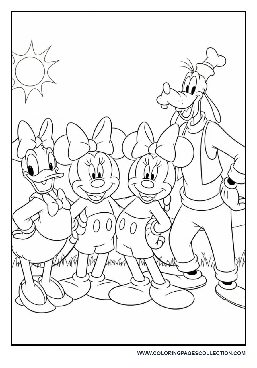 Mickey Group Friends Scene