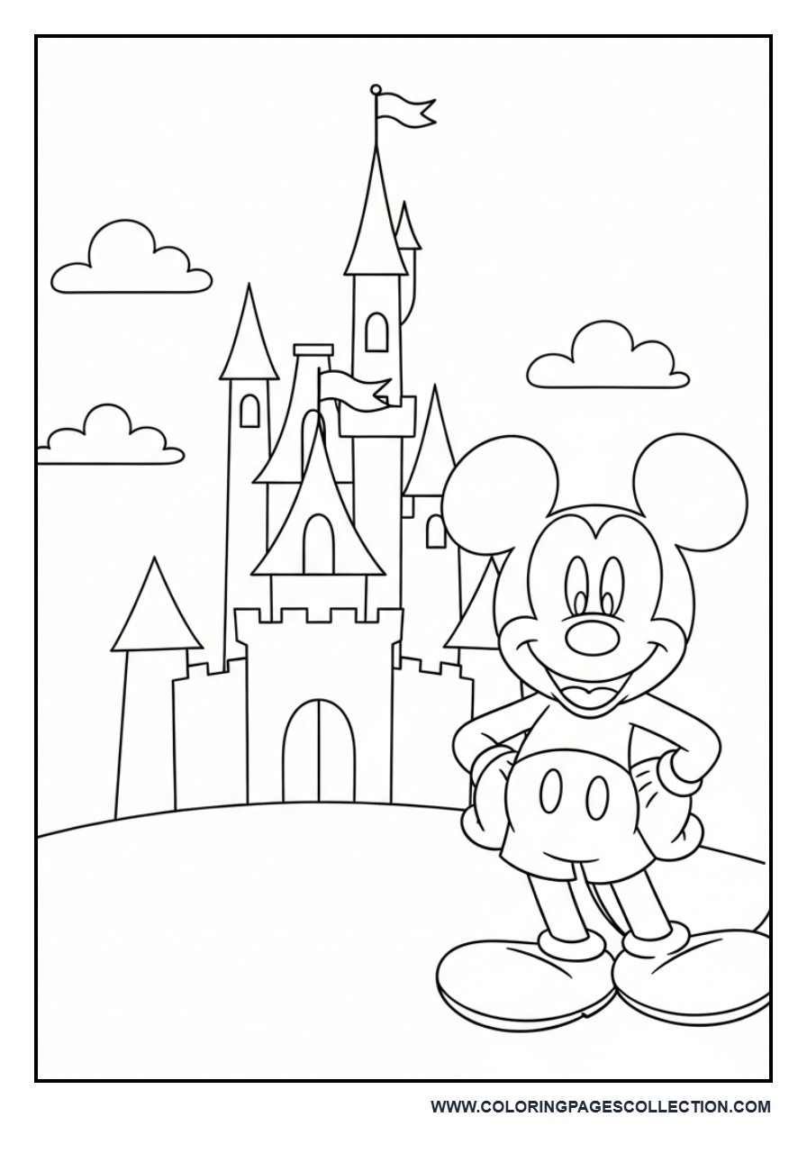 Mickey in a Castle Scene
