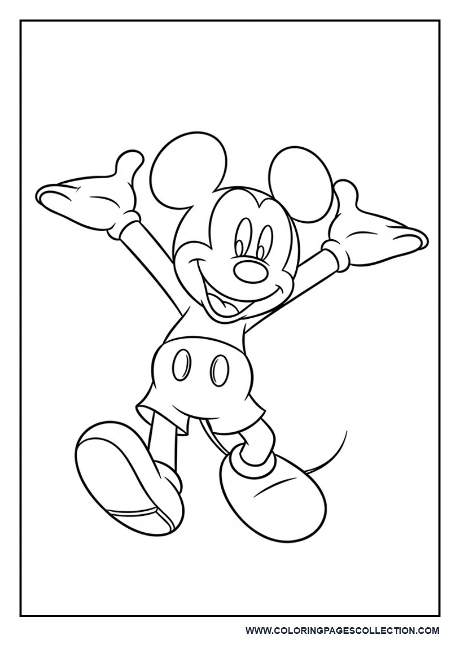 Mickey Jumping Pose