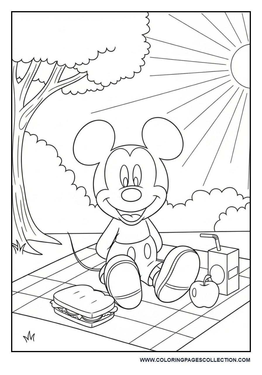 Mickey on a Picnic Day