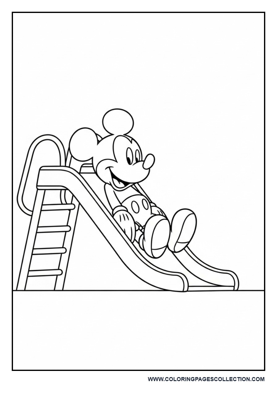 Mickey on a Slide