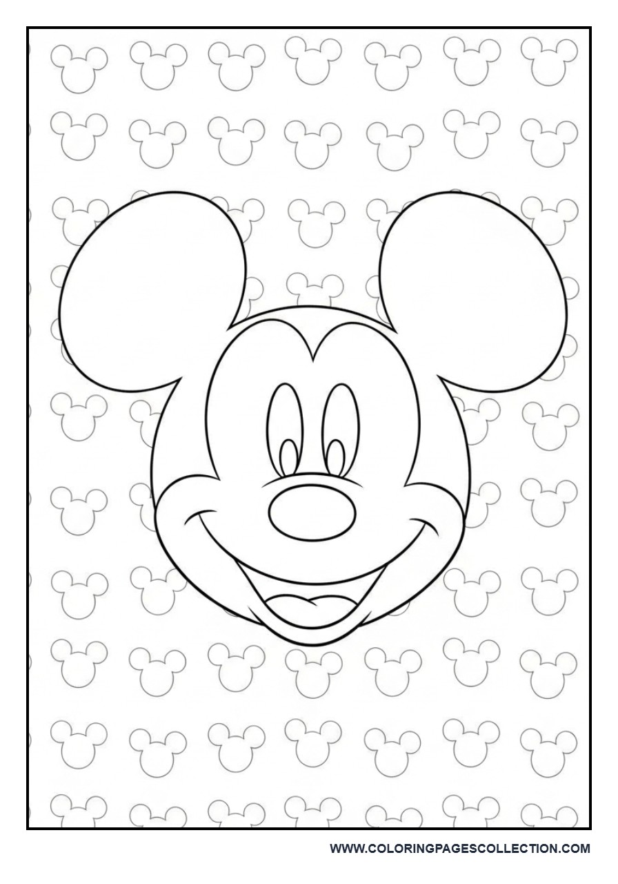 Mickey Pattern Background Page