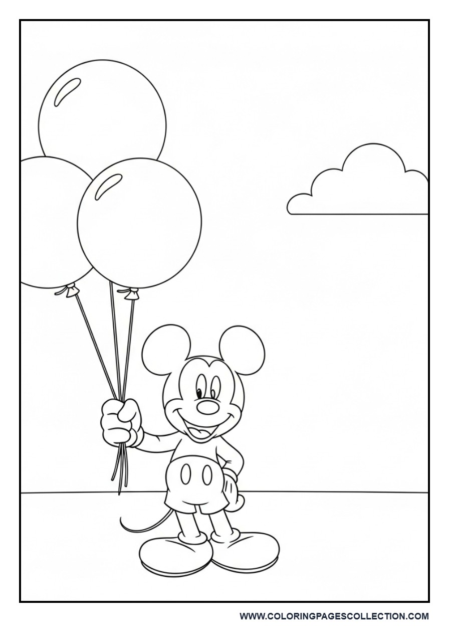 Mickey with Balloons
