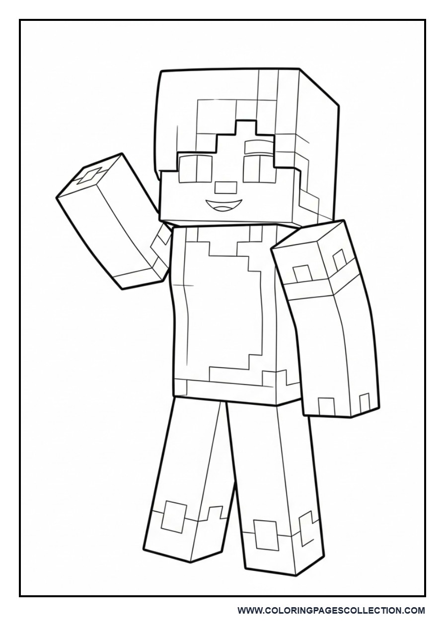 Easy Alex Coloring Page