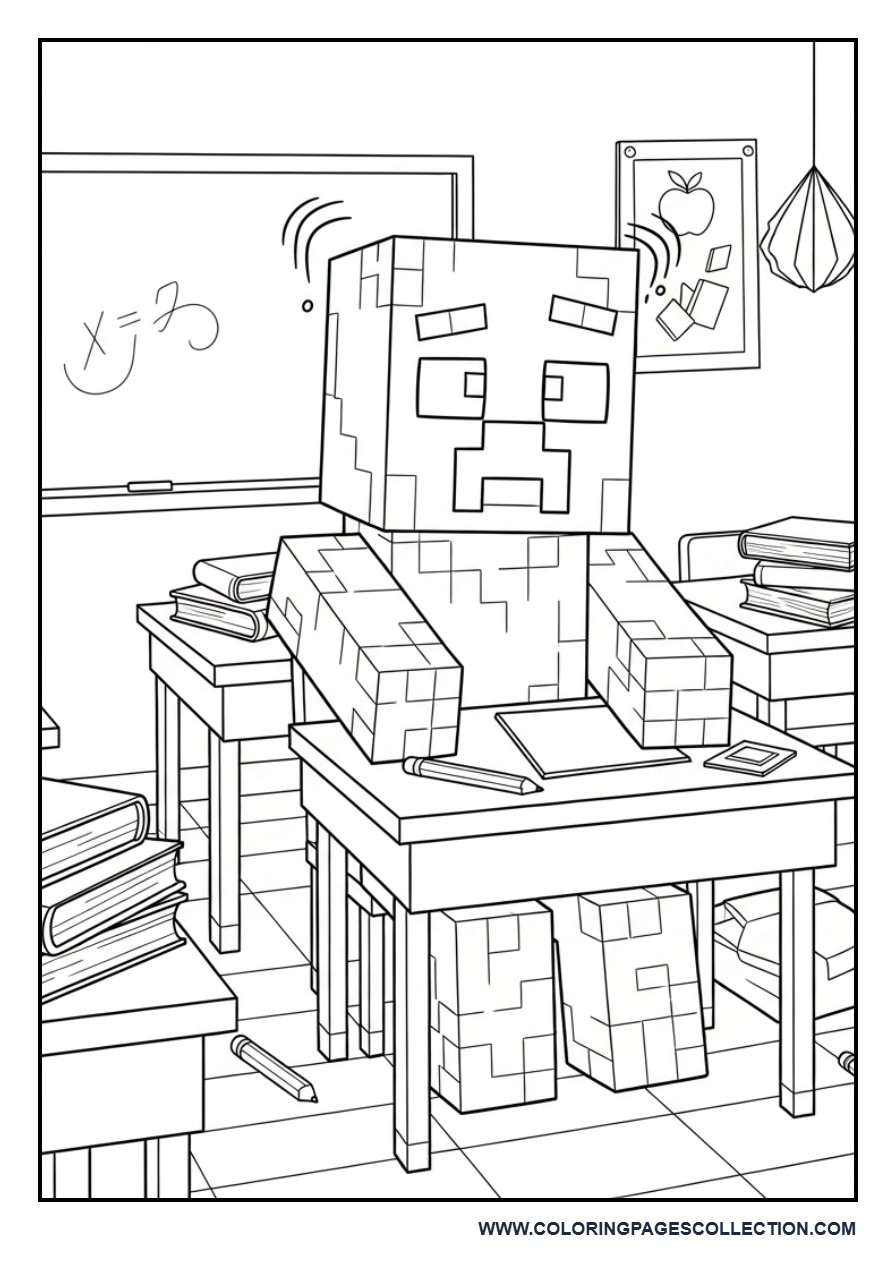 Funny Creeper School Scene