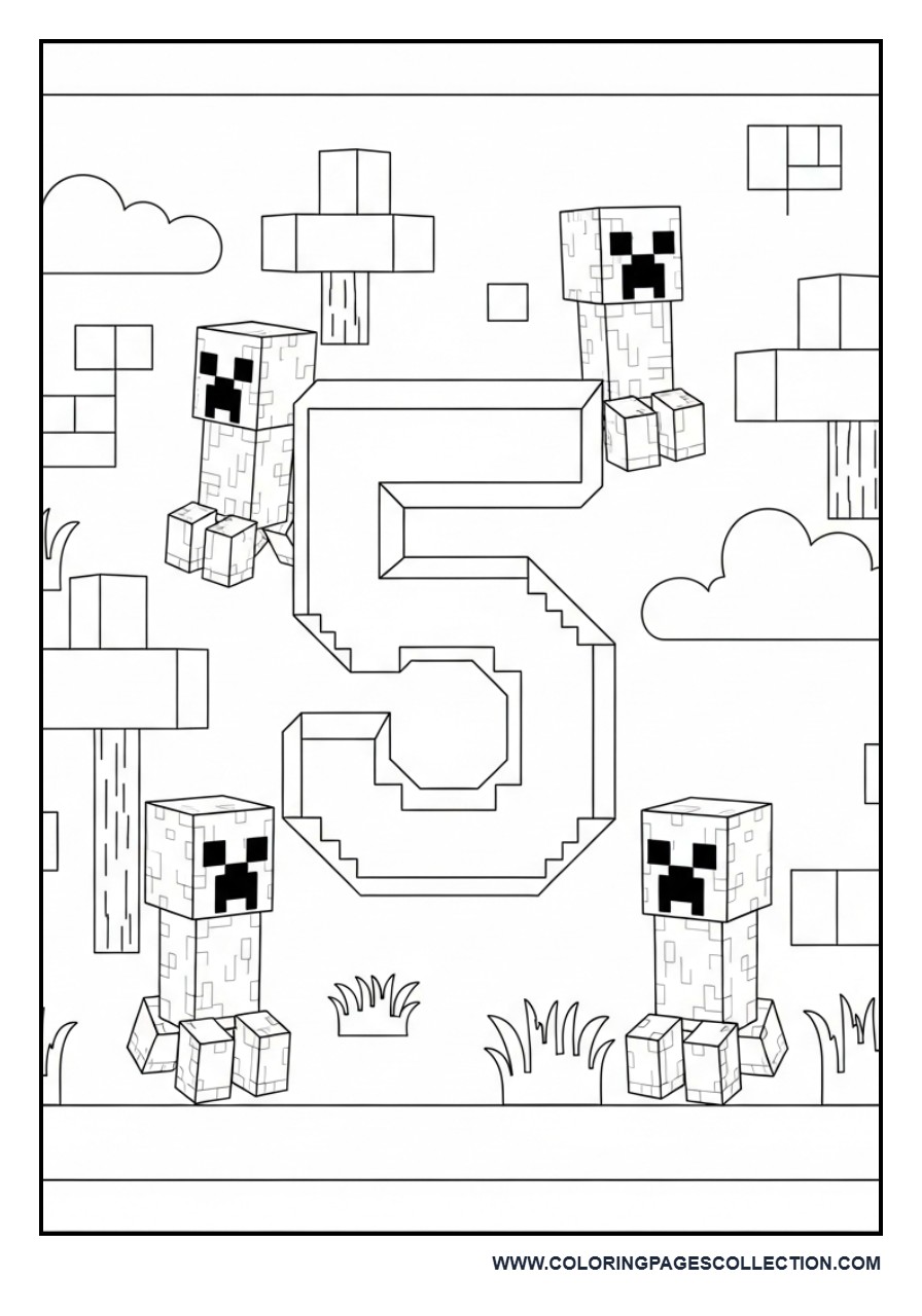 Minecraft Number Learning Page