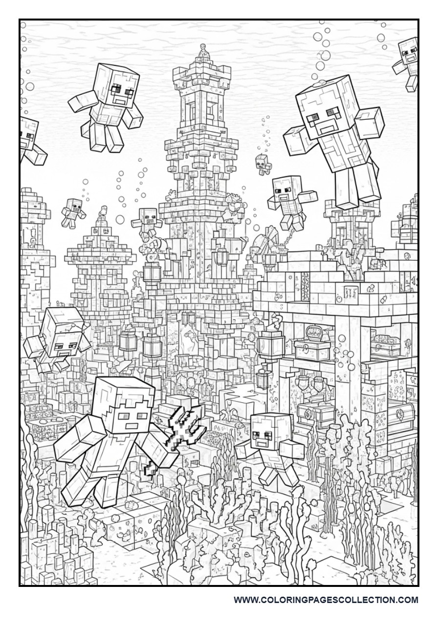 Minecraft Ocean Fortress Battle