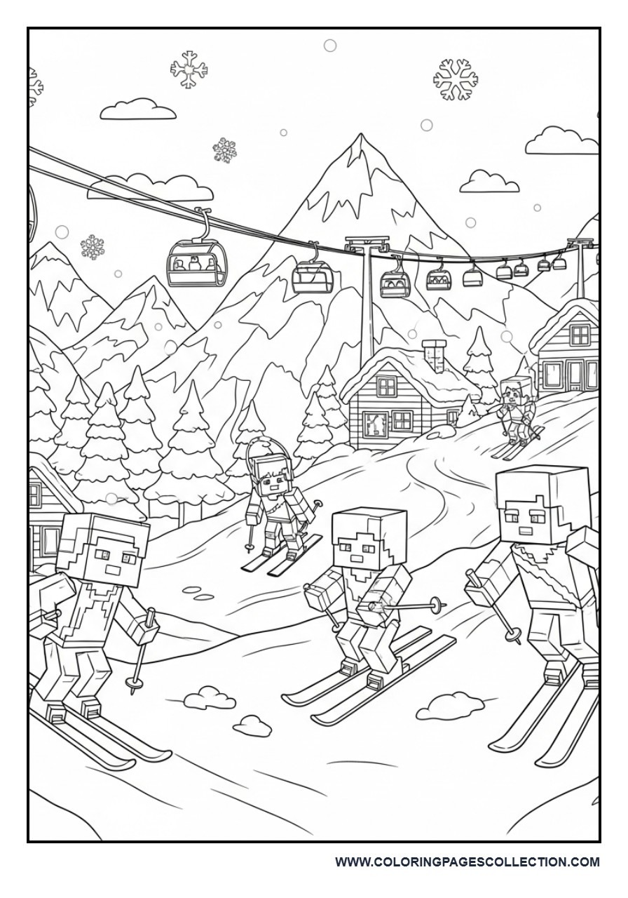 Minecraft Winter Ski Resort