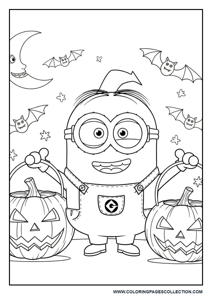 Halloween Minion With Pumpkin