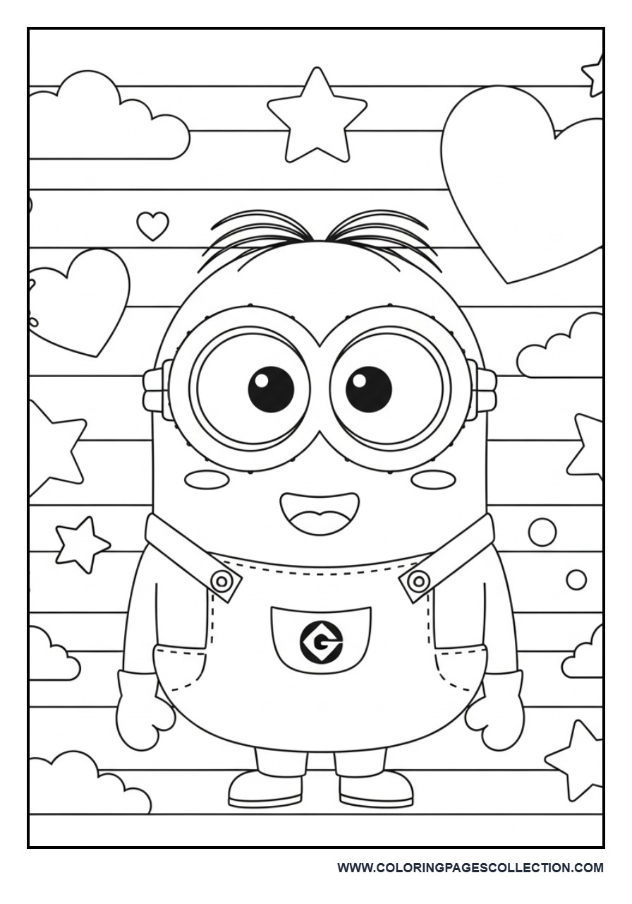 Kawaii Minion With Hearts