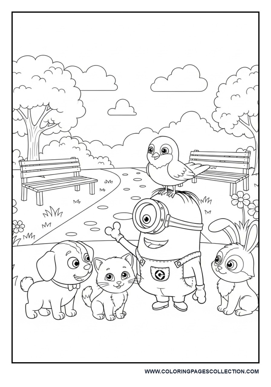 Minion at a Pet Park